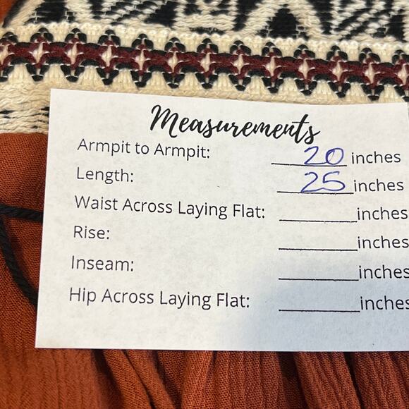 H&M Boho Peasant Blouse Orange Embroidered Tunic Top 10 M Ethnic Festival Flowy - Picture 3 of 11